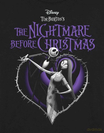 Nightmare Before Christmas - The: The Nightmare Before Christmas Unisex T-Shirt: Purple Heart (Black) (Small)