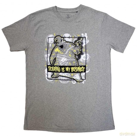 Nightmare Before Christmas - The: The Nightmare Before Christmas Unisex T-Shirt: Scaring Is My Business (Grey) (Large)