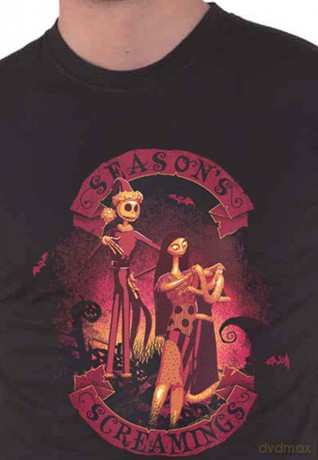 Nightmare Before Christmas - The: The Nightmare Before Christmas Unisex T-Shirt: Season's Screamings (Black) (X-Large)