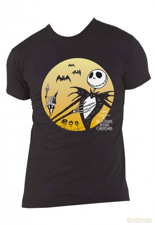 Nightmare Before Christmas - The: The Nightmare Before Christmas Unisex T-Shirt: Sunset Jack (Black) (XX-Large)
