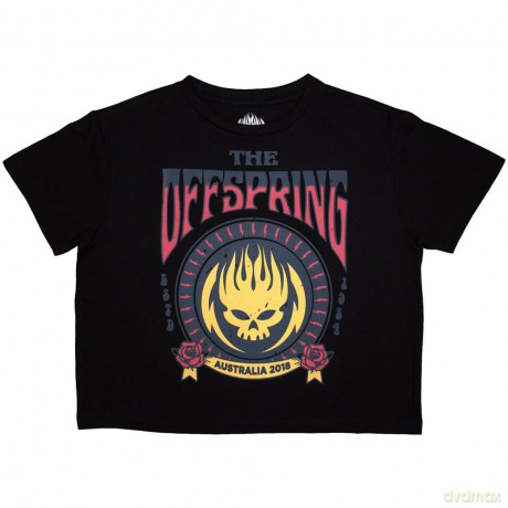 Offspring - The: The Offspring Ladies Crop Top: Australia 2018 (Black) (Medium)