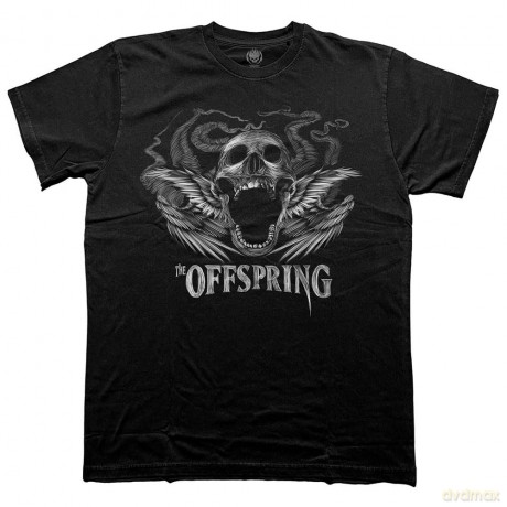 Offspring - The: The Offspring Unisex T-Shirt: Feathered Winged Skull (Black) (Medium)