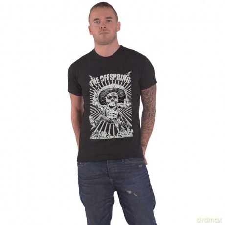 Offspring - The: The Offspring Unisex T-Shirt: Jumping Skeleton (Black) (Large)