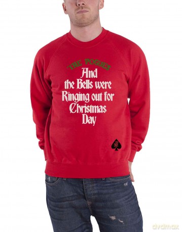 Pogues - The: The Pogues Unisex Sweatshirt: Bells Were Ringing Out (Red) (Large)