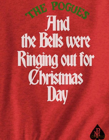 Pogues - The: The Pogues Unisex Sweatshirt: Bells Were Ringing Out (Red) (Large)