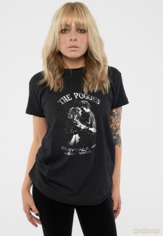 Pogues - The: The Pogues Unisex T-Shirt: Fairy-tale Of New York (Black) (Large)