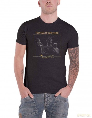 Pogues - The: The Pogues Unisex T-Shirt: Fairytale Piano (Heather Grey) (Medium)
