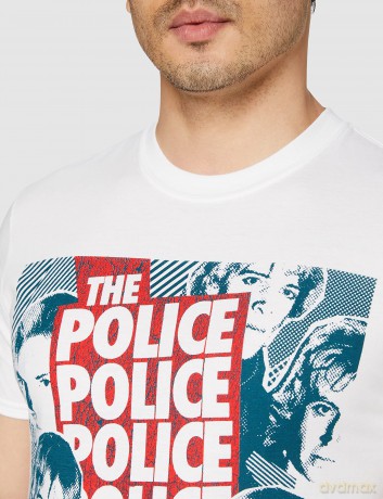 The Police: Men's Tee: Half-tone Faces (Large)