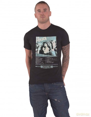 Police - The: The Police Unisex T-Shirt: Reggatta 8 Track (Black) (Medium)