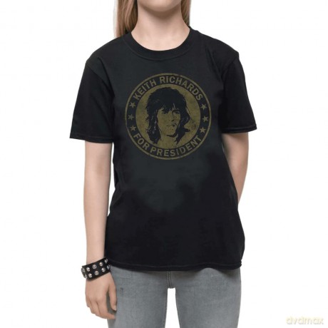 T: The Rolling Stones Kid's Tee: Keith for President (Boy's Fit/Retail Pack) (7 - 8 Years)