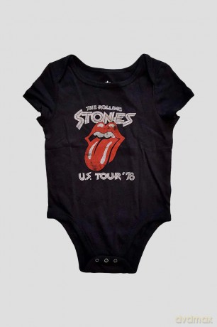 Rolling Stones - The: The Rolling Stones Kids Baby Grow: US Tour '78 (Black) (3-6 Months)