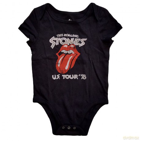 Rolling Stones - The: The Rolling Stones Kids Baby Grow: US Tour '78 (Black) (6-9 Months)