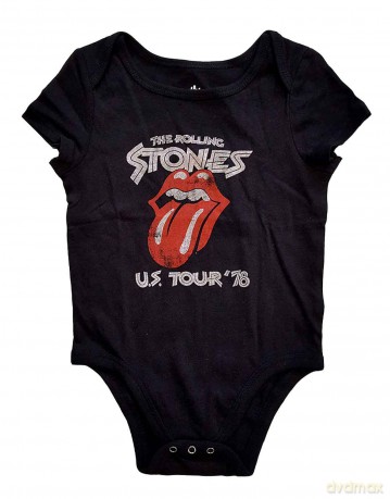 Rolling Stones - The: The Rolling Stones Kids Baby Grow: US Tour '78 (Black) (9-12 Months)