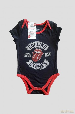 Rolling Stones - The: The Rolling Stones Kids Baby Grow: US Tour 1978 (Black) (6-9 Months)