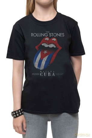 Rolling Stones - The: The Rolling Stones Kids T-Shirt: Havana Cuba (Black) (3-4 Years)