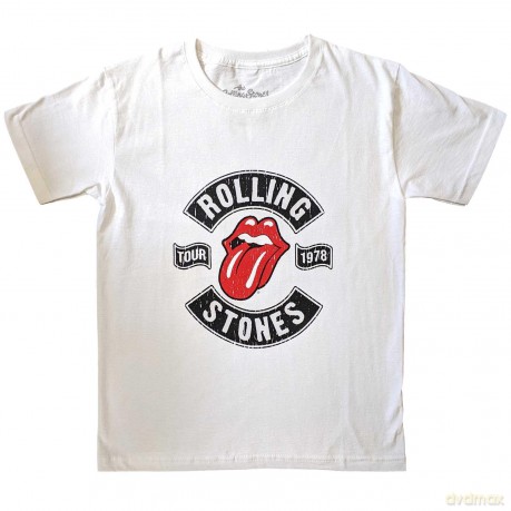 Rolling Stones - The: The Rolling Stones Kids T-Shirt: US Tour 1978 (White) (11-12 Years)