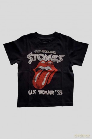Rolling Stones - The: The Rolling Stones Kids Toddler T-Shirt: US Tour '78 (Black) (12 Months)