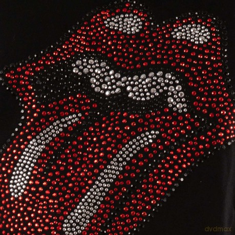 Rolling Stones - The: The Rolling Stones Ladies Fashion Tee: Classic Tongue with Rhinestone Application (Large)