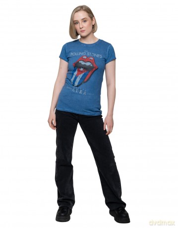 Rolling Stones - The: The Rolling Stones Ladies Fashion Tee: Havana Cuba with Snow Wash Finishing (XX-Large)