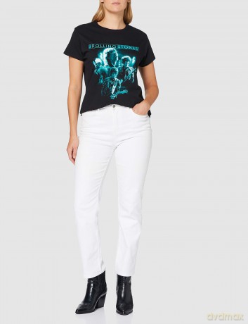 Rolling Stones - The: The Rolling Stones Ladies T-Shirt: Band Glow (Black) (XX-Large)