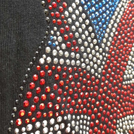 Rolling Stones - The: The Rolling Stones Ladies T-Shirt: Classic UK (Black) (Embellished) (Small)