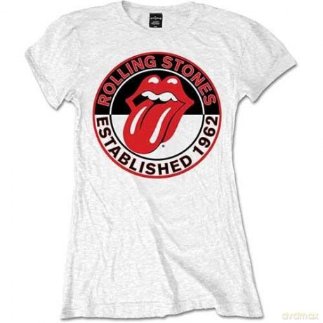 Rolling Stones - The: The Rolling Stones Ladies T-Shirt: Est. 1962 (White) (XX-Large)