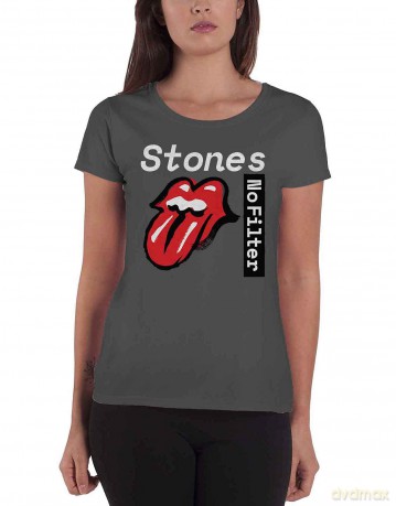 Rolling Stones - The: The Rolling Stones Ladies T-Shirt: Havana Cuba (Charcoal Grey) (Medium)