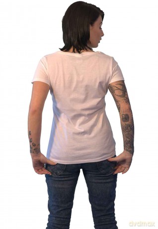 Rolling Stones - The: The Rolling Stones Ladies T-Shirt: Multicolour Tongue (White) (14)