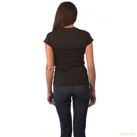Rolling Stones - The: The Rolling Stones Ladies T-Shirt: Sixty Plastered Tongue (Black) (Suede Flock Print) (Small)
