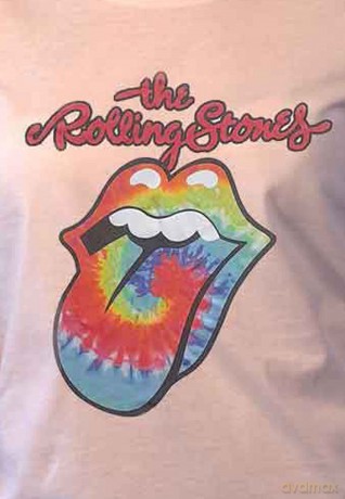 Rolling Stones - The: The Rolling Stones Ladies T-Shirt: Tie Dye Tongue (White) (8)