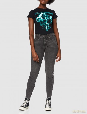 Rolling Stones: The Ladies Tee: Band Glow (Medium)