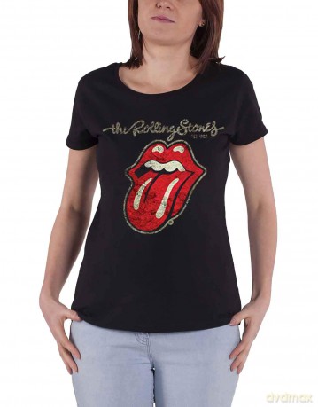 Rolling Stones - The: The Rolling Stones Ladies Tee: Plastered Tongue (XX-Large)