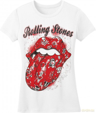 Rolling Stones: The Ladies Tee: Tattoo Flash (Large)