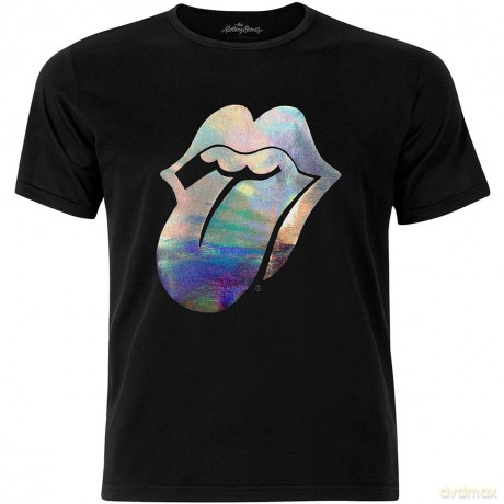 Rolling Stones - The: The Rolling Stones Men's Fashion Tee: Foil Tongue with Foiled Application (X-Large)