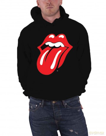 Rolling Stones - The: The Rolling Stones Men's Pullover Hoodie: Classic Tongue (Medium)