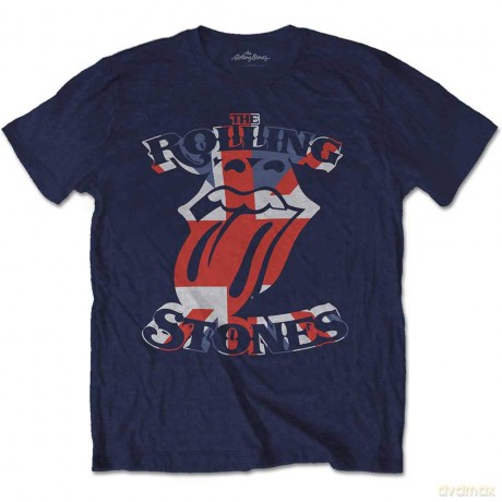 Rolling Stones - The: The Rolling Stones Men's Tee: British Flag Tongue (XX-Large)