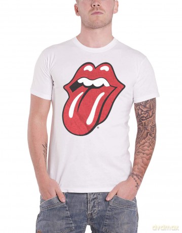 Rolling Stones: The Men's Tee: Classic Tongue with Soft Hand Inks (Large)