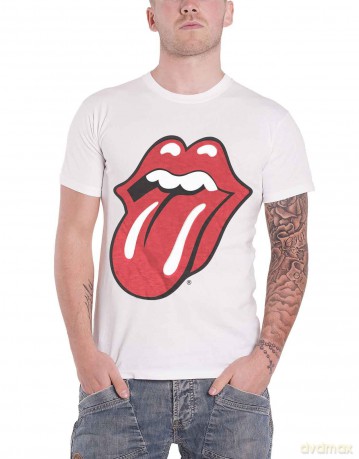 Rolling Stones: The Men's Tee: Classic Tongue with Soft Hand Inks (Small)