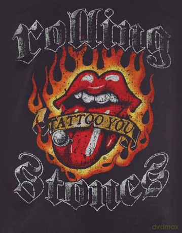 Rolling Stones: The Men's Tee: Flaming Tattoo Tongue (Large)