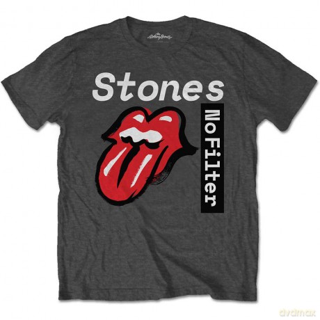Rolling Stones - The: The Rolling Stones Men's Tee: No Filter Text (Small)