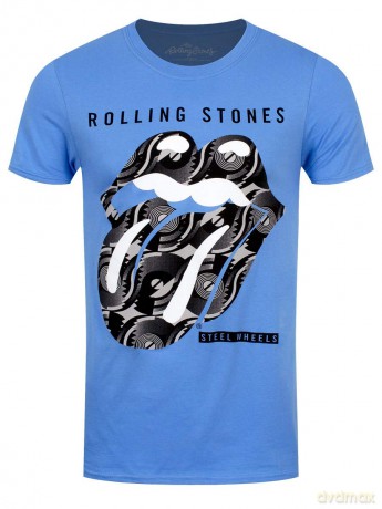 Rolling Stones - The: The Rolling Stones Men's Tee: Steel Wheels (Medium)
