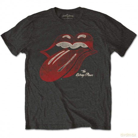 Rolling Stones - The: The Rolling Stones Men's Tee: Vintage Tongue Logo (Medium)