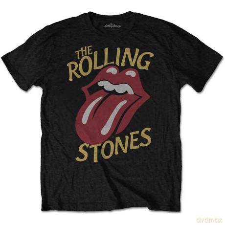 Rolling Stones - The: The Rolling Stones Men's Tee: Vintage Typeface (Large)