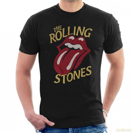 Rolling Stones - The: The Rolling Stones Men's Tee: Vintage Typeface (Small)