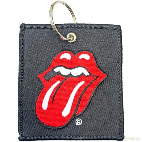 Rolling Stones - The: The Rolling Stones Patch Keychain: Classic Tongue (Black)