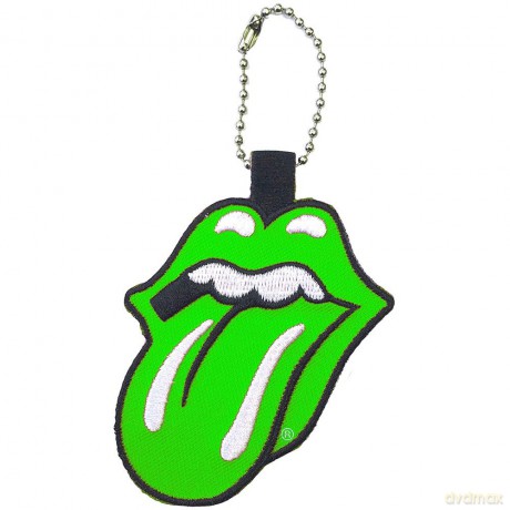 Brelok Classic Tongue: The Rolling Stones Patch Keychain: Classic Tongue (Green)