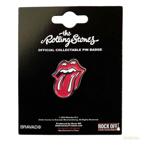 Rolling Stones - The: The Rolling Stones Pin Badge: Classic Tongue Silver Outline