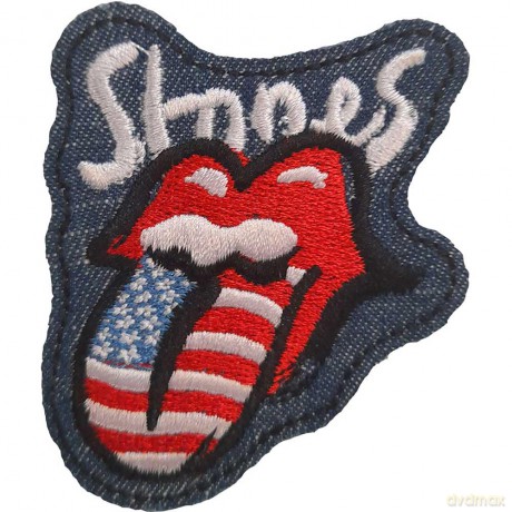 Rolling Stones - The: The Rolling Stones Standard Patch: Filter Flag Tongue