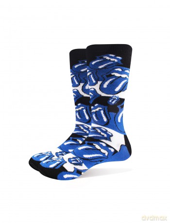 Rolling Stones - The: The Rolling Stones Unisex Ankle Socks: Blue Tongues (Blue) (UK Size 7 - 11)