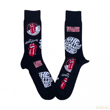 Rolling Stones - The: The Rolling Stones Unisex Ankle Socks: Logos (Black) (UK Size 7 - 11)